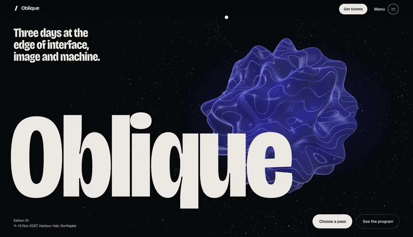 OBLIQUE — Events & Conferences